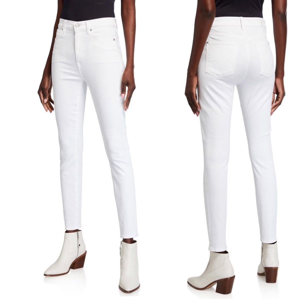 7 for all mankind High-Rise Skinny Ankle Jeans 28
